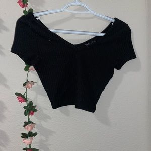 Black crop top